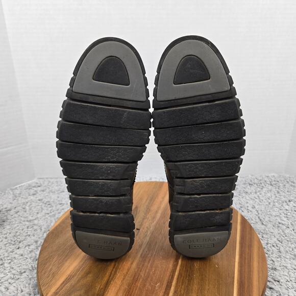 Cole Haan ZeroGrand Dark Brown Leather Medallion Wingtip Casual Oxford Mens 9 M - Picture 9 of 13